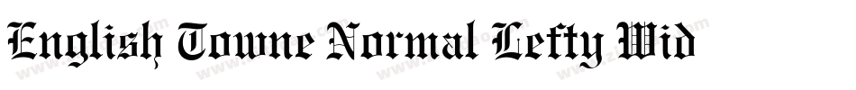 English Towne Normal Lefty Wide字体转换
